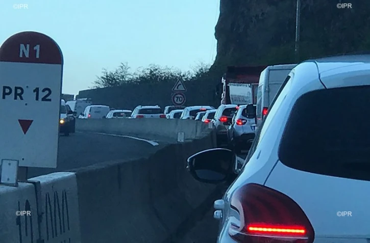 bouchons route du littoral 24 octobre 2019 visite président