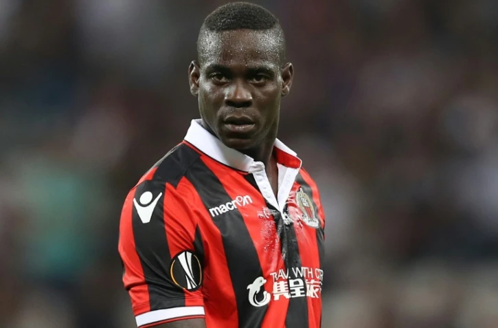 L'attaquant italien de Nice Mario Balotelli lors d'un match contre Schalke 04, le 15 septembre 2016 Ă l'Allianz Riviera