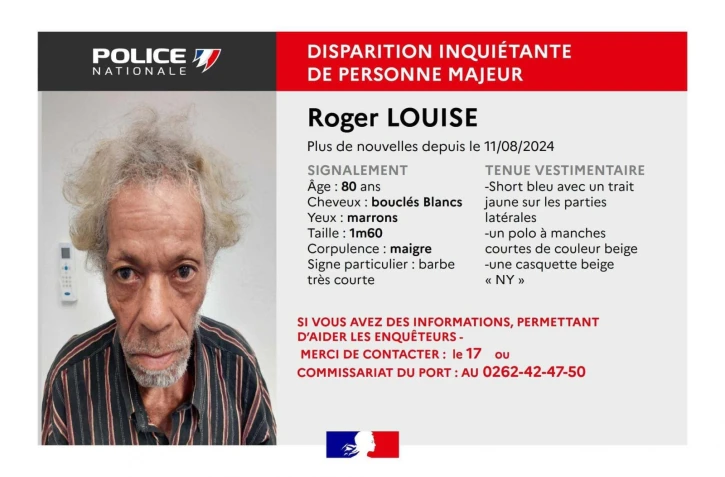 Disparition inquiétante : au Port, Roger Louise n'a plus donné signe de vie depuis près d'un mois