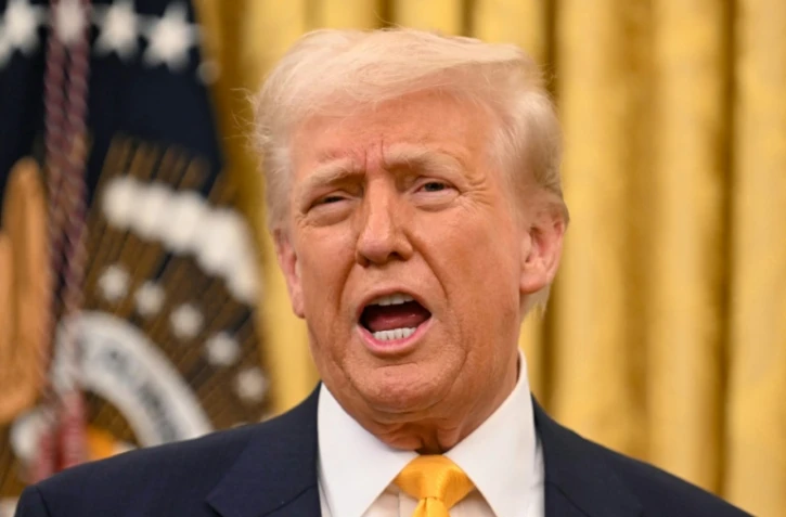Donald Trump à la Maison Blanche à Washington, le 21 février 2025