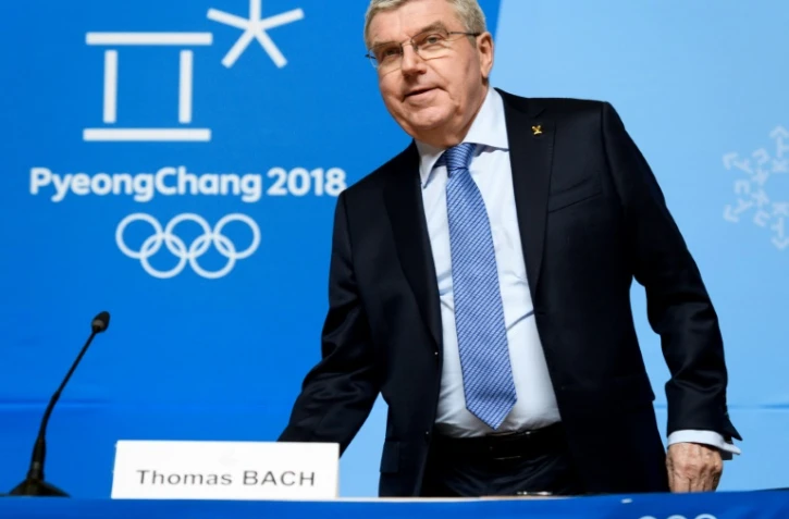 Le président du CIO Thomas Bach, le 4 février 2018 à Pyeongchang