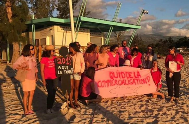 Femmes contre la crise requin, femmes en rose, Girardin