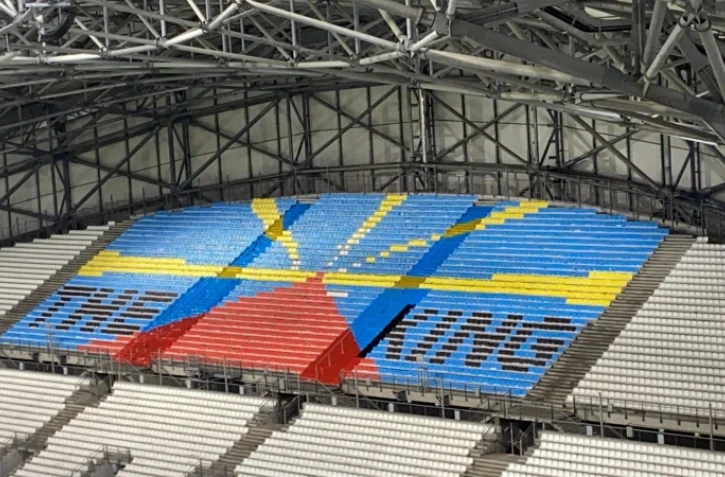 tifo pour dimitri payet au vélodrome de marseille