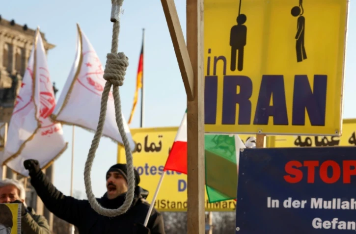 Manifestation d'exilés iraniens à Berlin, en soutien aux opposants au gouvernement de Téhéran, le 19 janvier 2023