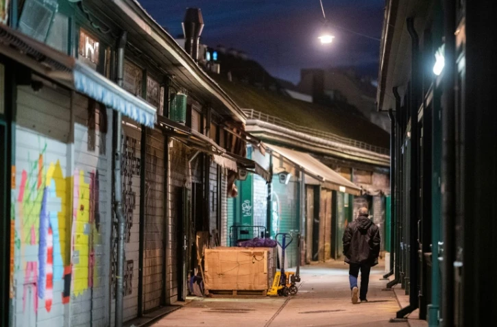 Les échoppes d'un marché en plein air fermés à Vienne le 2 novembre 2020 pour le nouveau confinement