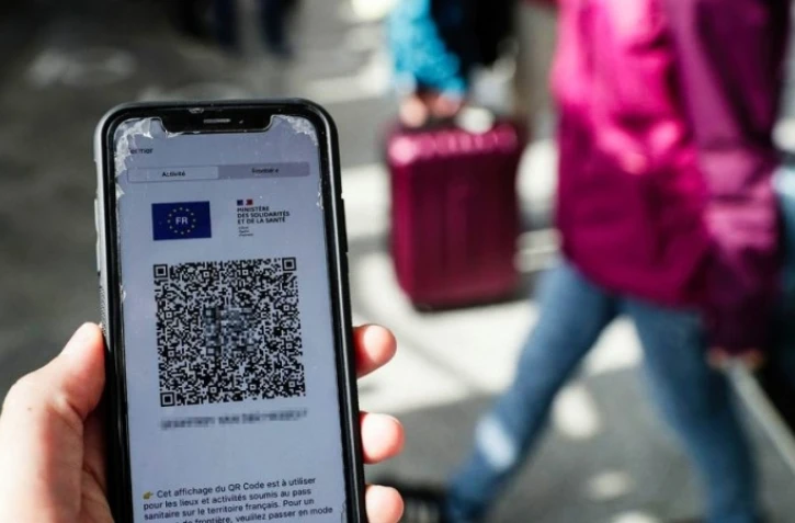 Manifestation contre le pass sanitaire, qui s'applique notamment dans les piscines, à Nantes le  31 juillet 2021