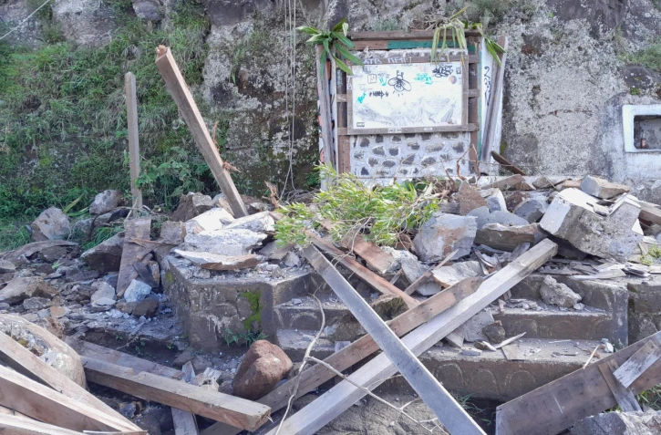 Le belvédère de Cap Noir détruit par un éboulis