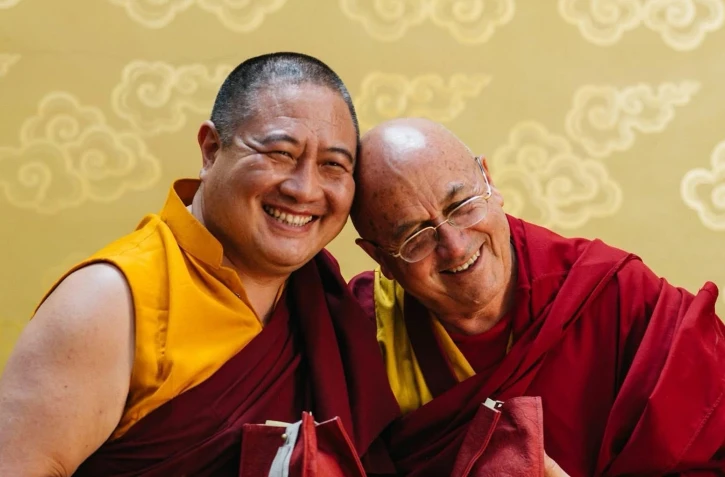 Shechen Rabjam Rinpoché, maître du bouddhisme tibétain et Matthieu Ricard, moine bouddhiste