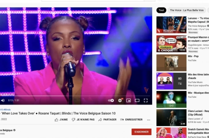 Roxane Taquet The Voice Belgique