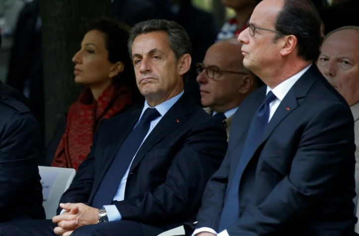 François Hollande et Nicolas Sarkozy le 19 septembre 2016 aux Invalides à Paris