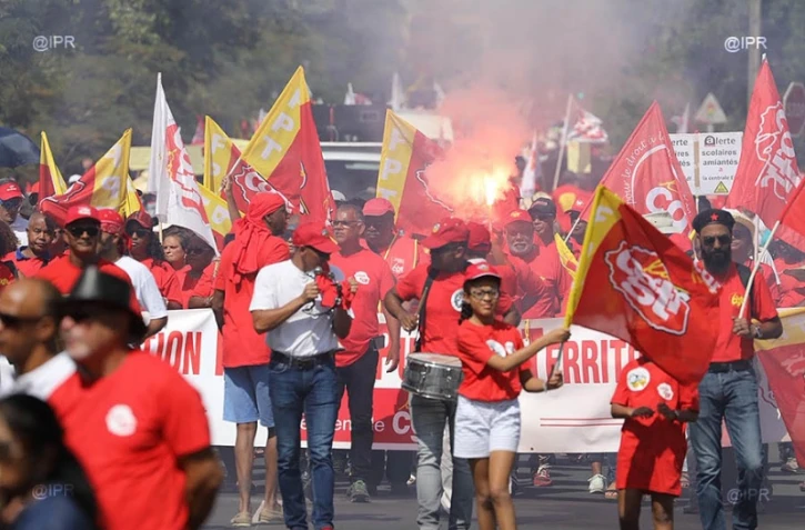 fête du travail, défilé, cortège, CGTR, gilets jaunes, manifestation, Le Port