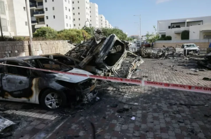 Des roquettes tirées depuis Gaza vers Israël, le 7 octobre 2023 ( AFP / MAHMUD HAMS )