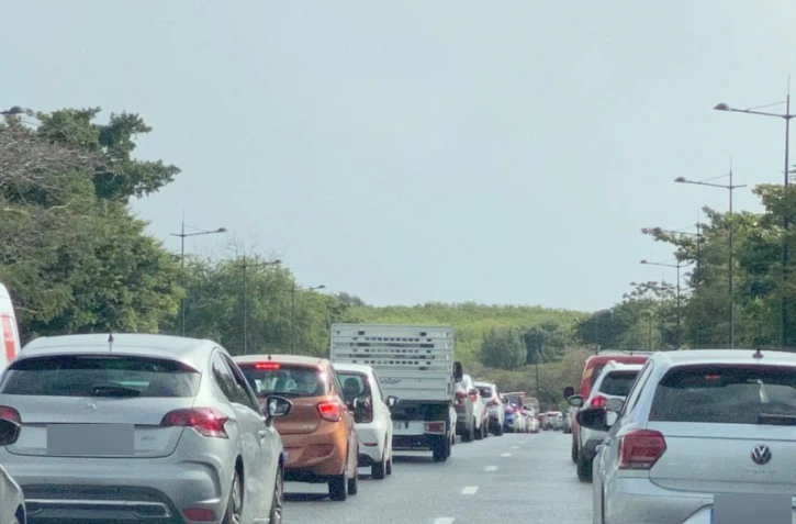 Embouteillage dans l'est