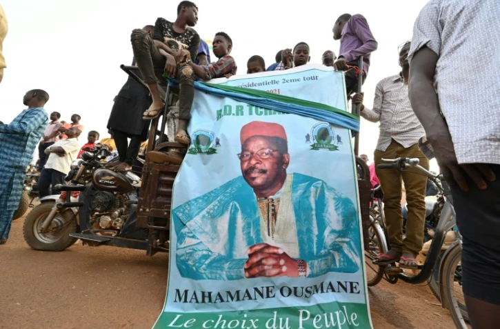 Des partisans du candidat à la présidentielle au Niger, Mahamane Ousmane, le 19 février 2021 à Niamey