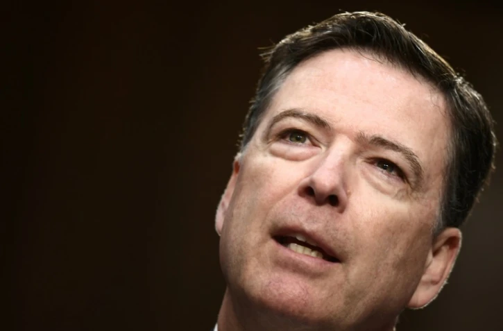 L'ex-directeur du FBI James Comey lors de son audition au Sénat américain, le 8 juin 2017 à Washington