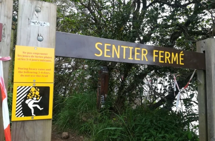 sentier fermé