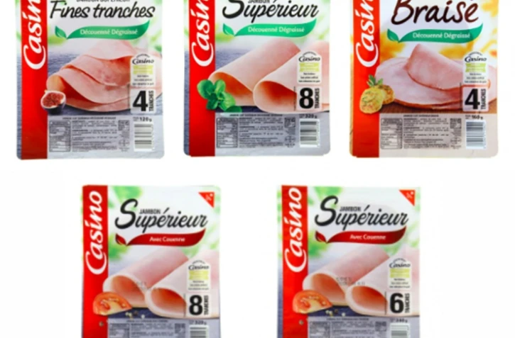 Lots de jambon possiblement contaminés (capture d\'écran Casino)