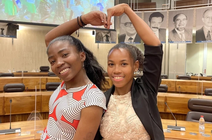 Le conseil départemental des jeunes découvre le destin de Marcelia, dans le cadre projet "Rugby solidaire"