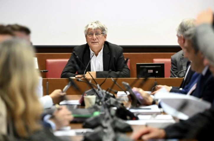 Le président de la commission des Finances de l'Assemblée nationale Eric Coquerel, durant une réunion de la commission à Paris le 16 octobre 2024 ( AFP / Bertrand GUAY )