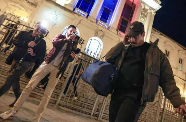 L'ancien international français Wissam Ben Yedder, le 15 octobre 2024 devant le tribunal de Nice © Valery HACHE / AFP/Archives