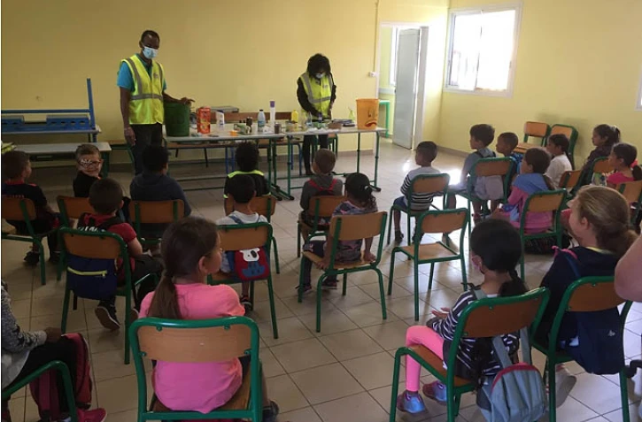 Cilaos : les élèves de l'école du Centre sensibilisé au tri des déchets 