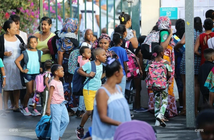 Rentrée scolaire 2018 école élémentaire Eugène Dayot Rivière des Galets, au Port