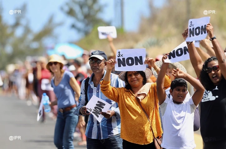 Chaîne humaine contre la carrière de Bois-Blanc