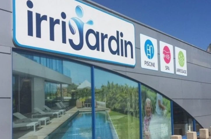 Irrijardin, équipement de piscine, SPA, système d'irrigation, ouverture, implantation, magasin