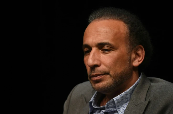 L'islamologue Tariq Ramadan le 26 mars 2016 lors d'une conférence à Bordeaux 
