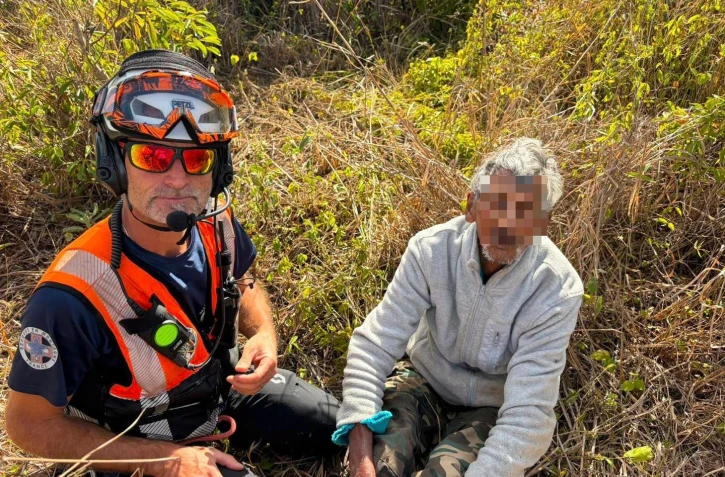 Saint-Paul : assis dans la savane, un gramoune désorienté est repéré et sauvé par la section aérienne de gendarmerie