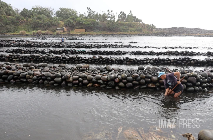 prépartion des canaux pour la pêche du bichique