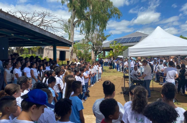 Bras-Panon : des élèves rassemblés pour la journée "non au harcèlement"