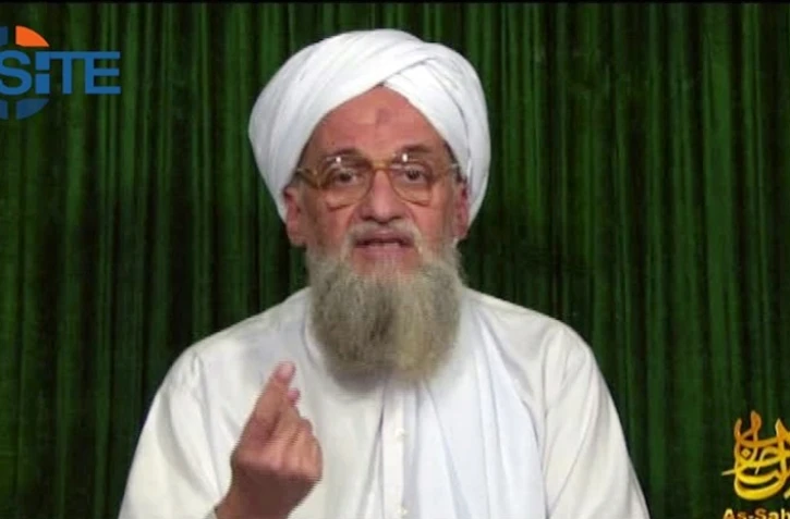 Capture d'écran d'une vidéo du site spécialisé SITE en février 2012 montrant Ayman al-Zawahiri