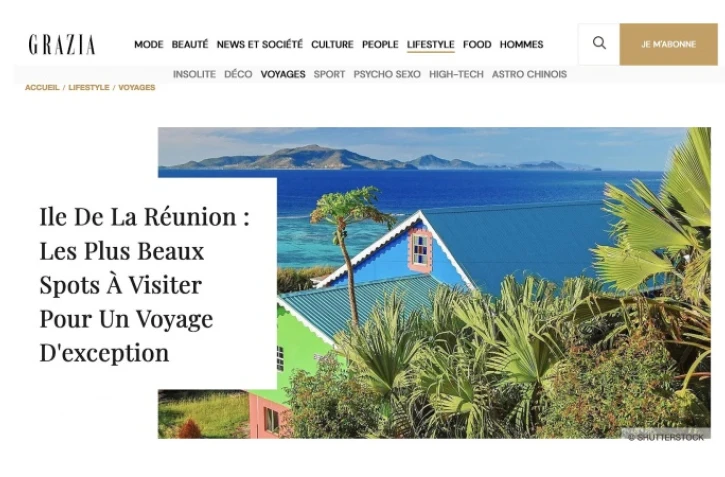 article grazia La Réunion Caraïbes 10 septembre 2021