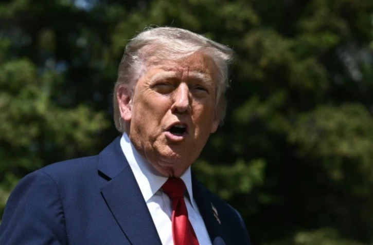 Le président américain Donald Trump pendant le sommet du G7 au Canada, le 16 juin 2025 ( AFP / BRENDAN SMIALOWSKI )