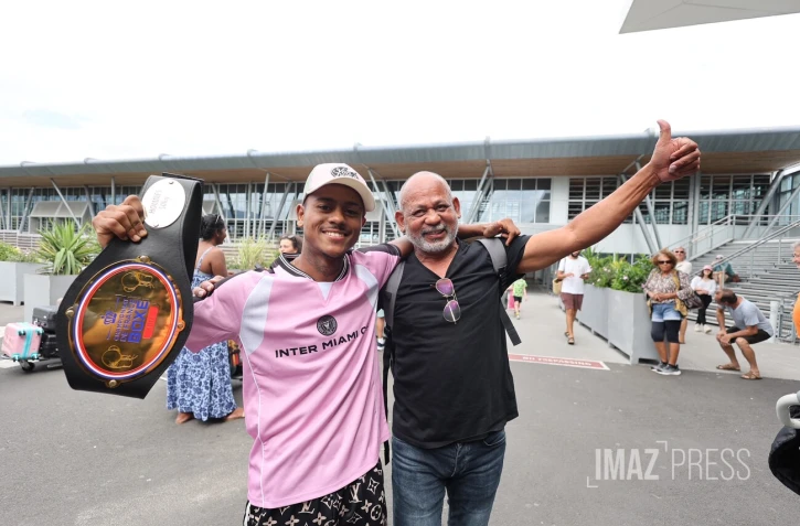Boxe Amateur Élites : le Réunionnais Larry Tevanne, champion de France, accueillie en fanfare à Gillot