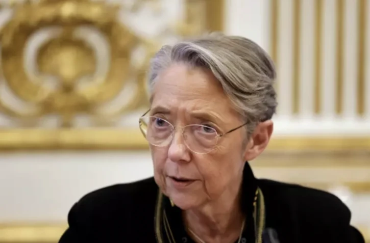 La Première ministre Elisabeth Borne le 27 mars 2023 à Matignon ( AFP / Ludovic MARIN )