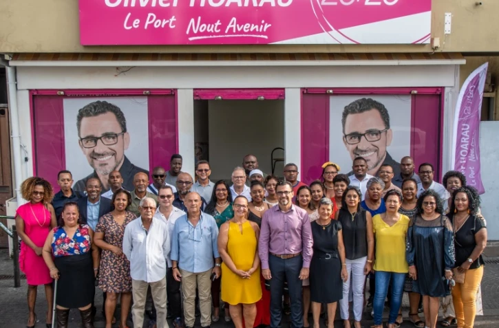 Olivier Hoarau et ses colistiers