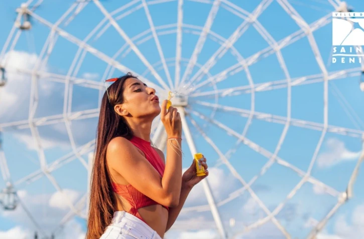 grande roue illustration saint-denis coeur vert familial