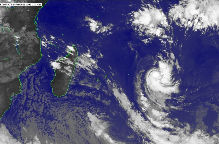 À 1.560 km de La Réunion, Indusa a atteint le stade de cyclone tropical
