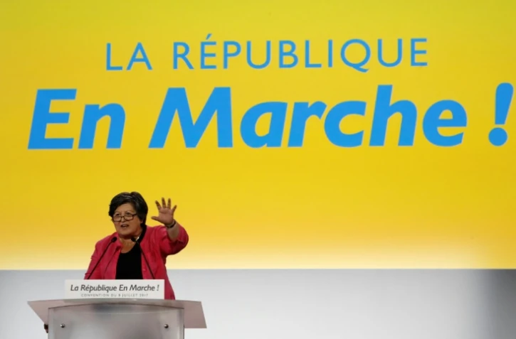 La présidente par intérim de La Republique en Marche (REM) Catherine Barbaroux, le 8 juillet 2017 à Paris