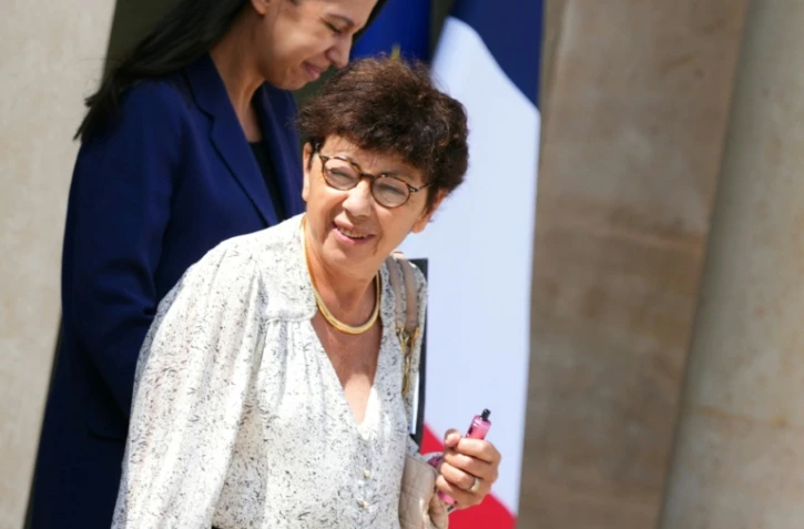 La ministre de la Transition écologique Monique Barbut quitte l'Elysée après le Conseil des ministres le 22 juillet 2026 à Paris