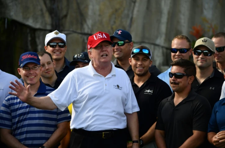Le président américain Donald Trump dans sa résidence de Mar-a-Lago, en Floride, le 29 décembre 2017