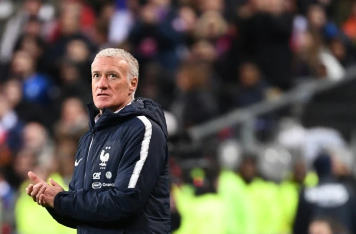Le sélectionneur des Bleus Didier Deschamps lors d'un match de qualification pour l'Euro-2020 contre l'Islande au Stade de France