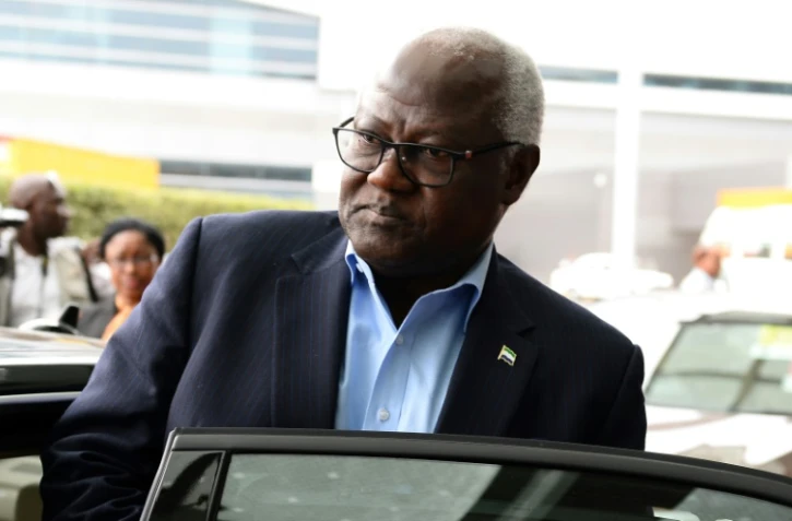 Le président de la Sierra Léone Ernest Bai Koroma à New Delhi, le 28 octobre 2015