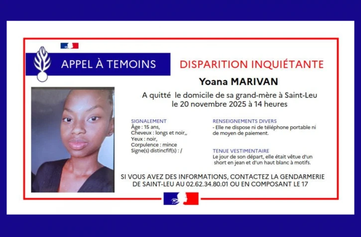 saint-leu : disparition de yoana marivan
