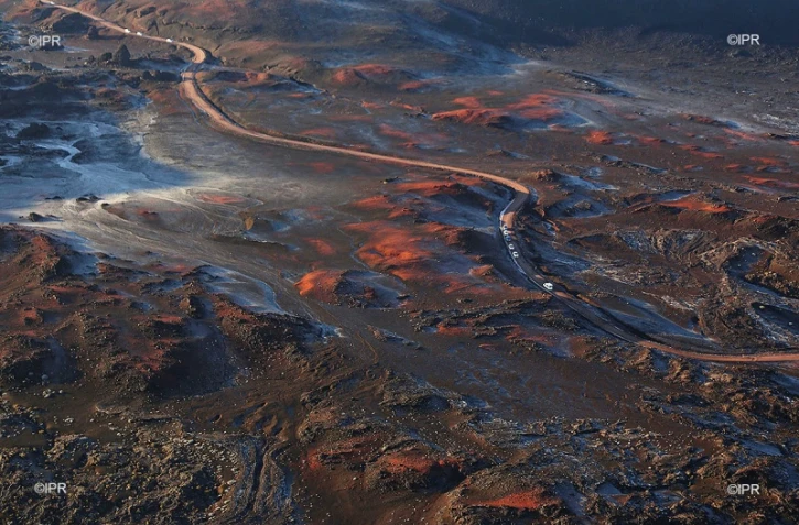 gelée sur le volcan 