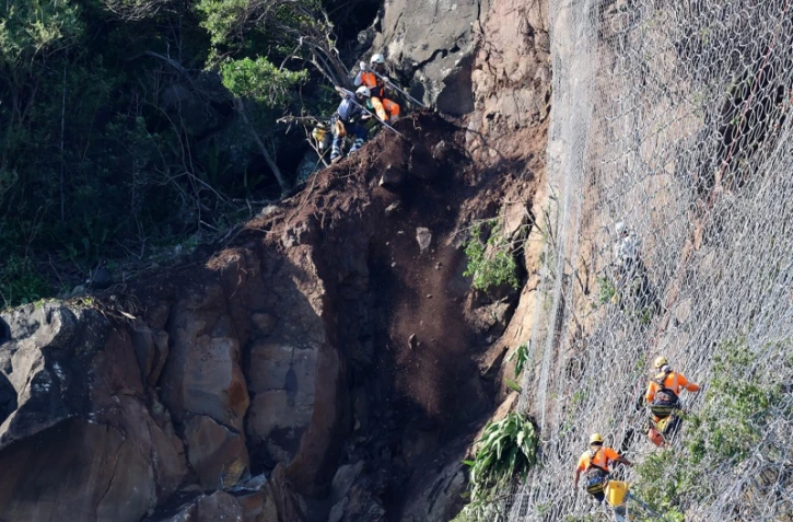 éboulis route du littoral fermée 24 février 2022 éboulis