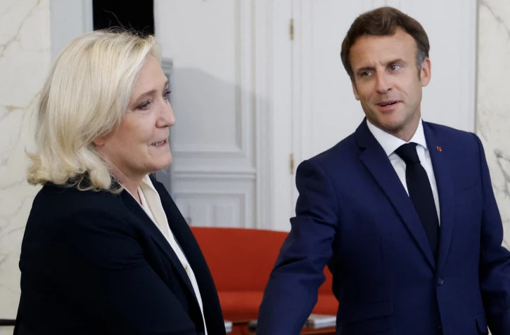 Marine Le Pen et Emmanuel Macron le 21 juin 2022 à l'Assemblée nationale - Ludovic MARIN / POOL / AFP