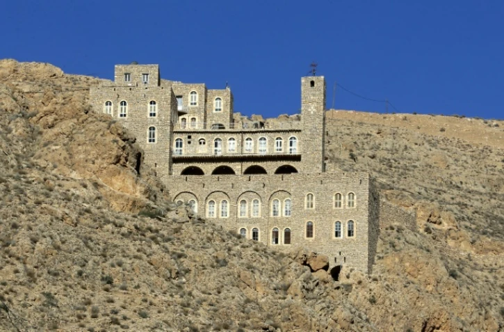 Le monastère de Mar Moussa, niché au coeur des montagnes, à une centaine de km au nord de Damas, le 11 juin 2022 en Syrie